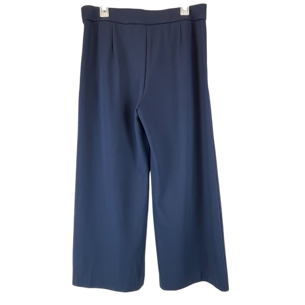 NEW Masai Copenhagen Prisca Ponte Wide Leg Trousers in Navy Blue Blazer XL NWT - Picture 5 of 13
